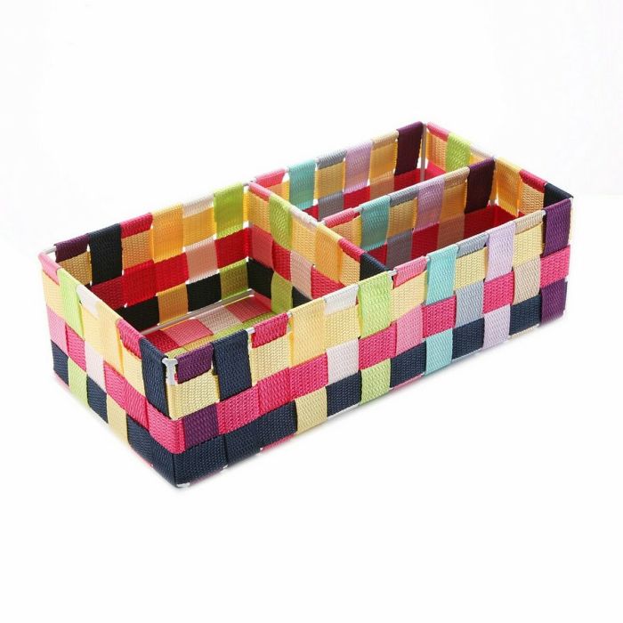 Caja con compartimentos Versa Multicolor (17 x 10 x 35 cm)