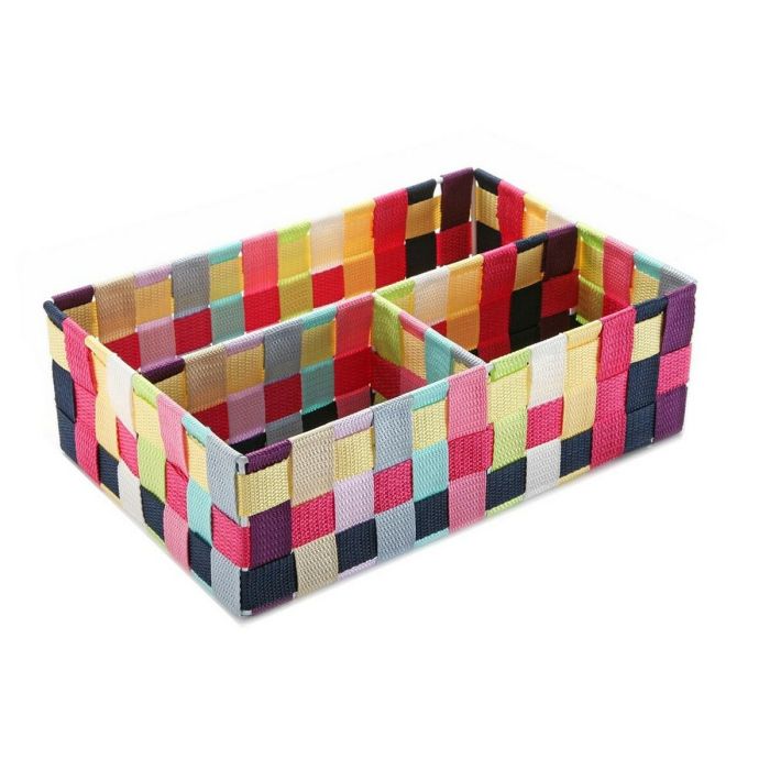 Caja con compartimentos Versa Multicolor (21 x 10 x 32 cm)