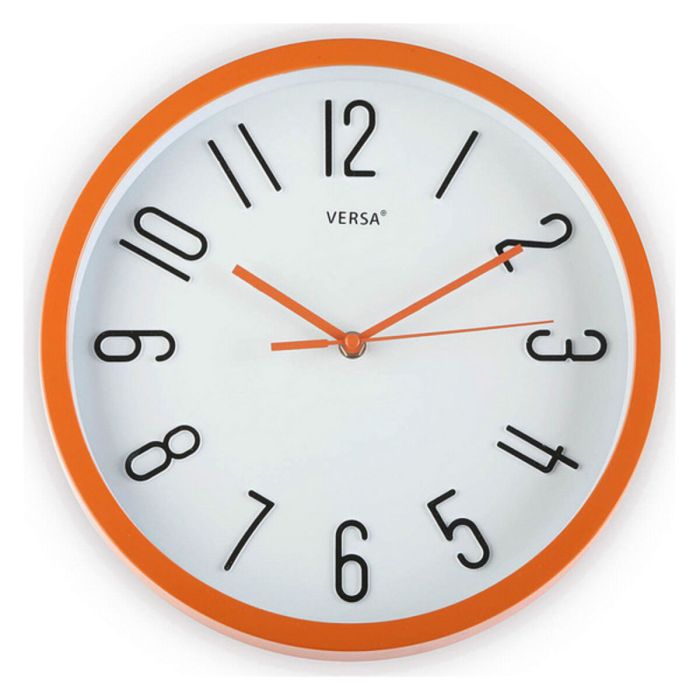 Reloj de Pared Versa Multicolor Naranja Plástico Fusion 4,6 x 30 x 30 cm