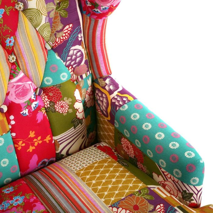 Sillón Versa Patchwork Algodón (79 x 103 x 62 cm) 1 Sillón Versa Patchwork Algodón (79 x 103 x 62 cm) 1