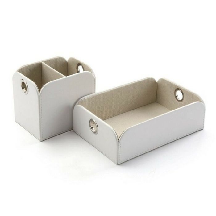 Vaciabolsillos Versa Blanco Polipiel Metal Poliéster (13 x 6,5 x 20 cm) 1 Vaciabolsillos Versa Blanco Polipiel Metal Poliéster (13 x 6,5 x 20 cm) 1