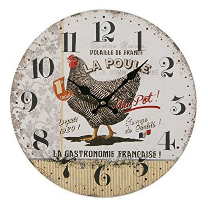 Reloj de Pared Versa Gallina Plástico (5 x 28 x 28 cm)