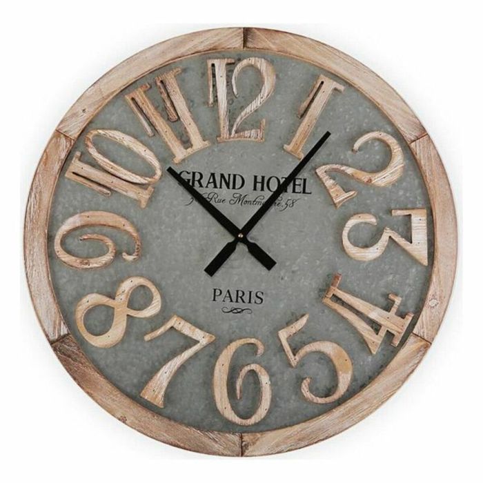 Reloj de Pared Versa 21110026 Metal Madera MDF 5 x 60 x 60 cm Marrón Gris