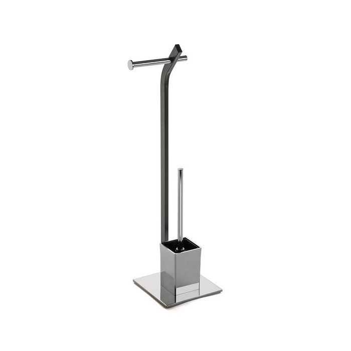 Portarrollos de Papel Higiénico con Soporte para Escobilla Metal (20 x 74 x 20 cm) 0 Portarrollos de Papel Higiénico con Soporte para Escobilla Metal (20 x 74 x 20 cm) 0