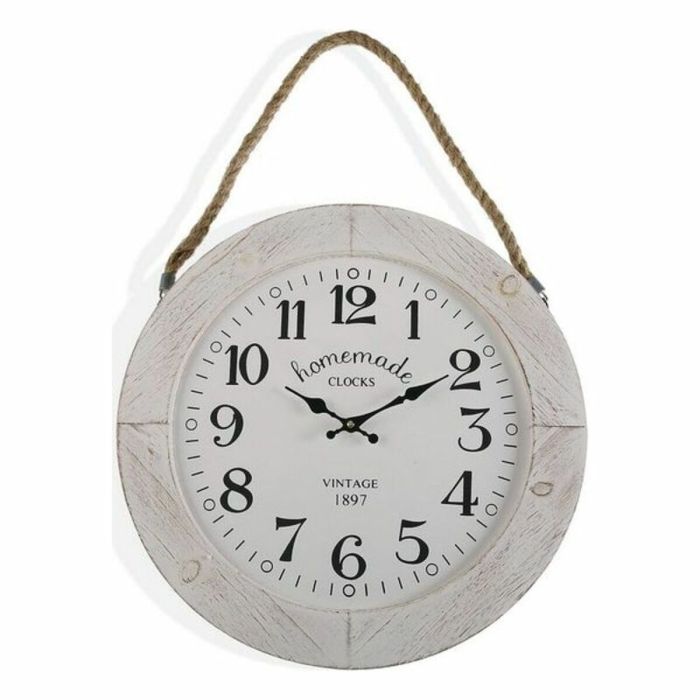 Reloj de Pared Versa Homemade Madera MDF 5 x 51,5 x 50 cm Gris Vintage