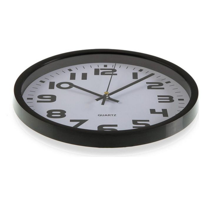Reloj de Pared Versa Negro Plástico 3,8 x 25 x 25 cm 2