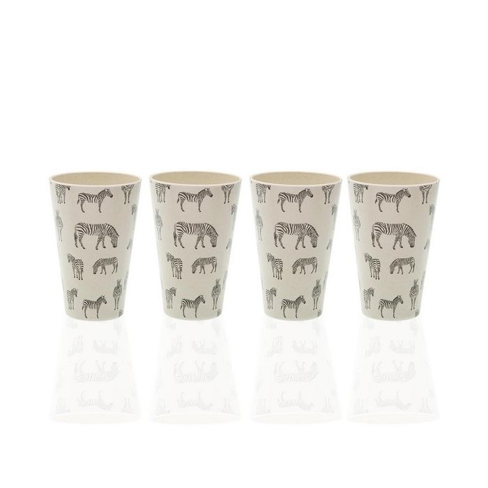 Set de Vasos Fibra de Bambú (8,3 x 13 x 8,3 cm) Zebra (4 pcs) 0 Set de Vasos Fibra de Bambú (8,3 x 13 x 8,3 cm) Zebra (4 pcs) 0