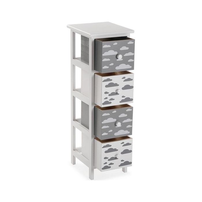 Cajonera Madera MDF Nubes 4 cajones (29 x 82 x 25 cm) 4