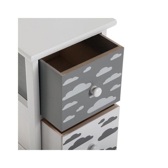 Cajonera Madera MDF Nubes 4 cajones (29 x 82 x 25 cm) 2