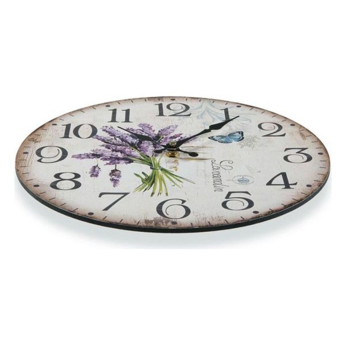 Reloj de Pared Versa Lavender Madera (4 x 30 x 30 cm) 1