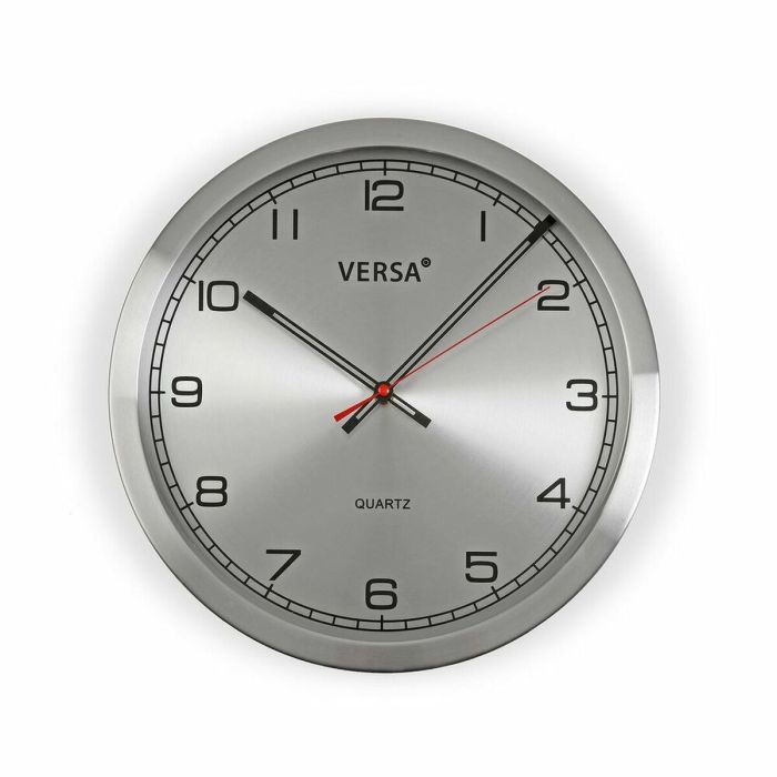Reloj de Pared Versa Aluminio (4,1 x 20 x 20 cm)