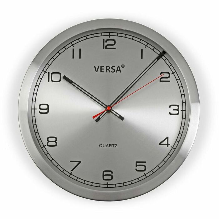 Reloj de Pared Versa Aluminio (4,1 x 35 x 35 cm)