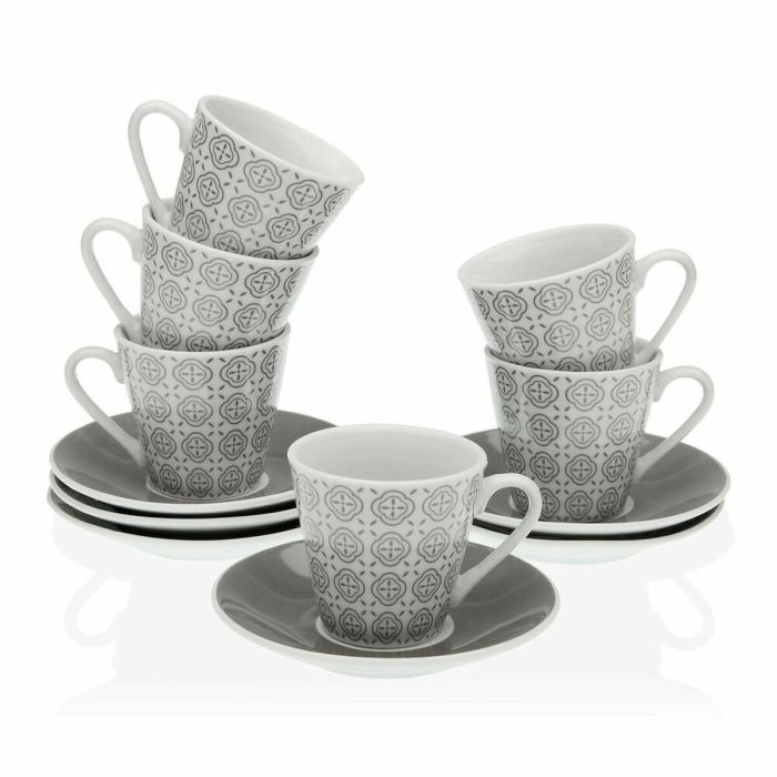 Juego de 6 Tazas de Café Versa Medeiros Porcelana (6 Piezas) (5,8 x 6 x 5,8 cm)