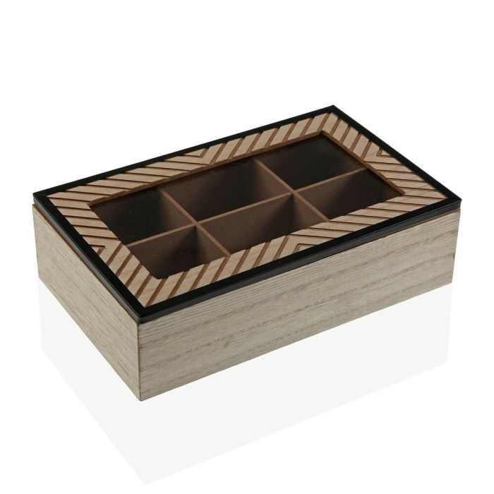 Caja Decorativa Versa Cohen Madera Minimalista Madera MDF (17 x 7 x 24 cm)