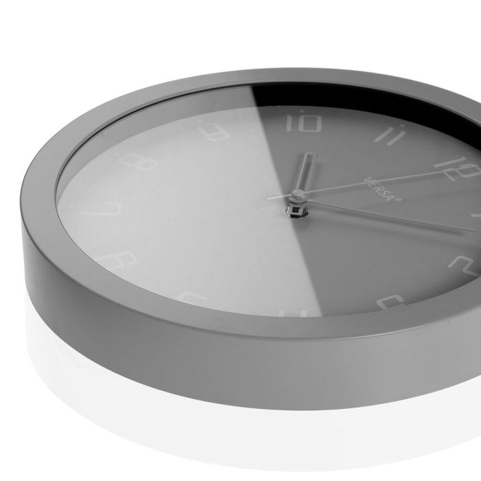 Reloj de Pared Gris Polipropileno (4,3 x 30 x 30 cm) 2