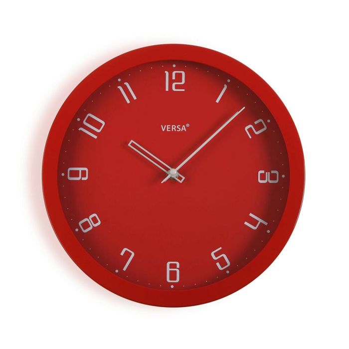 Reloj de Pared Versa Rojo Polipropileno (4,3 x 30 x 30 cm)