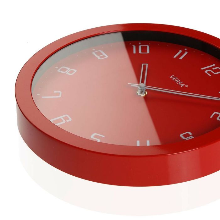 Reloj de Pared Rojo Polipropileno (4,3 x 30 x 30 cm) 2