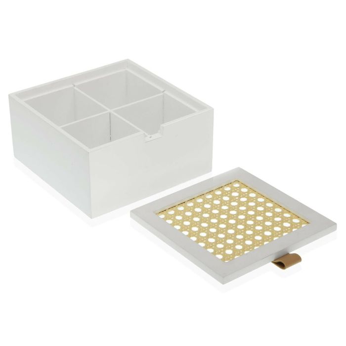 Caja-Joyero Versa Cuadrado Blanco (16 x 8 x 16 cm) 2