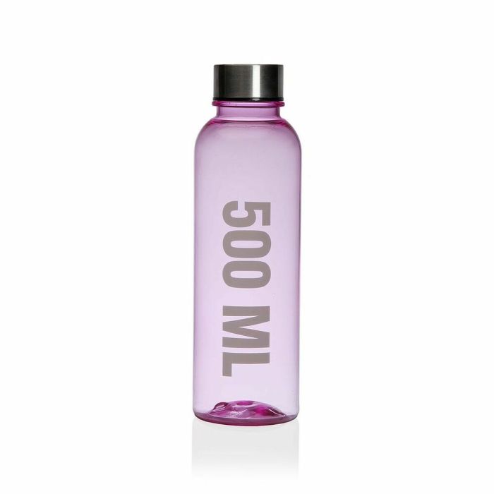 Botella de Agua Versa Rosa 500 ml Acero Poliestireno Compuesto 6,5 x 21,5 x 6,5 cm