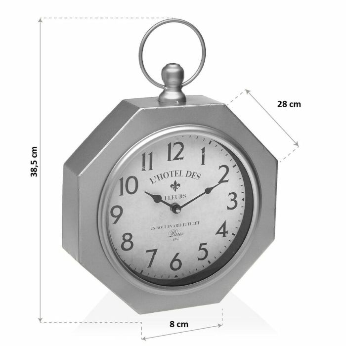 Reloj de Pared Versa GY Metal (28 x 8 x 40 cm) 1