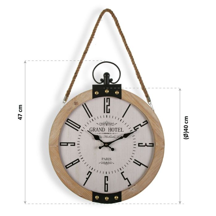 Reloj de Pared Grand Hotel Versa BL Madera MDF (40 x 6,5 x 47 cm) 1