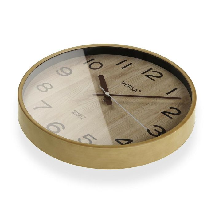Reloj de Pared Versa Marrón claro Plástico Cuarzo 4,8 x 31 x 31 cm 1