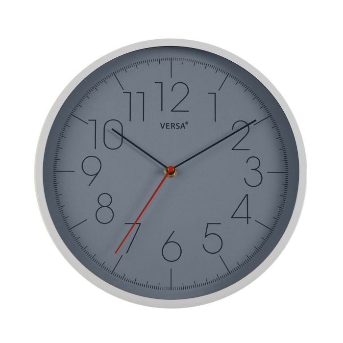 Reloj de Pared Versa Gris Plástico (4,3 x 30,5 x 30,5 cm)