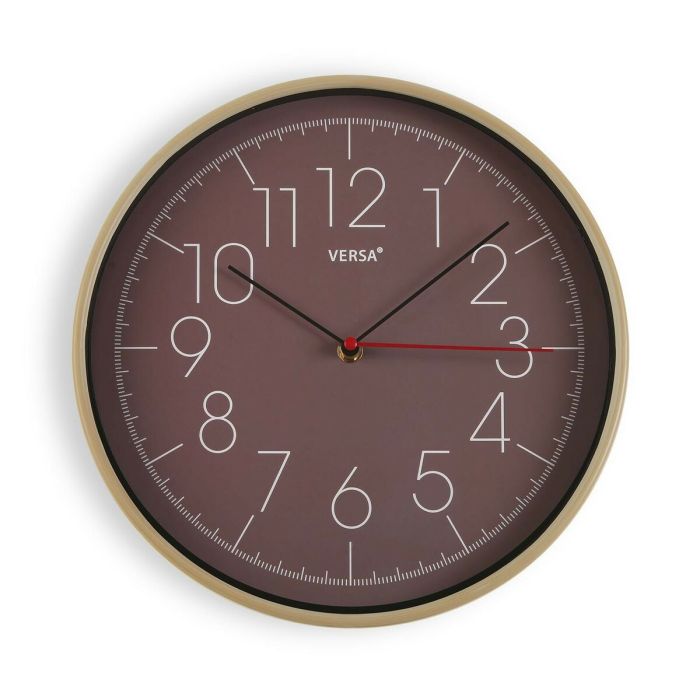 Reloj de Pared Versa Marrón Plástico (4,3 x 30,5 x 30,5 cm)