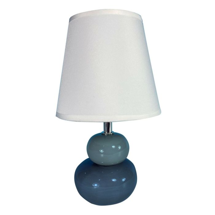 Lámpara de mesa Versa Azul Cerámica Textil (15 x 22,5 x 9,5 cm)