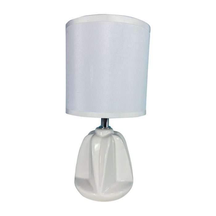 Lámpara de mesa Versa Adam Blanco Cerámica Textil (13 x 29 x 10,5 cm)