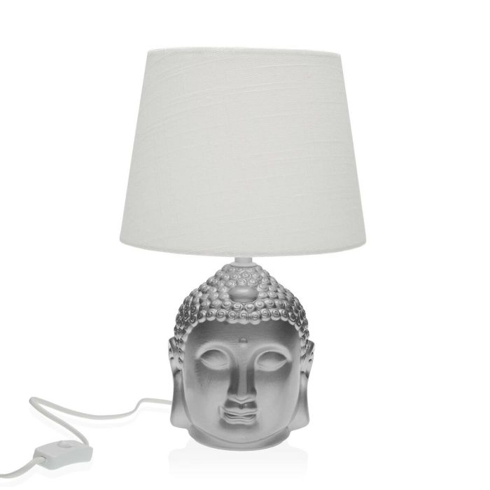Lámpara de mesa Versa Plateado Buda Porcelana (21 x 33 x 21 cm)