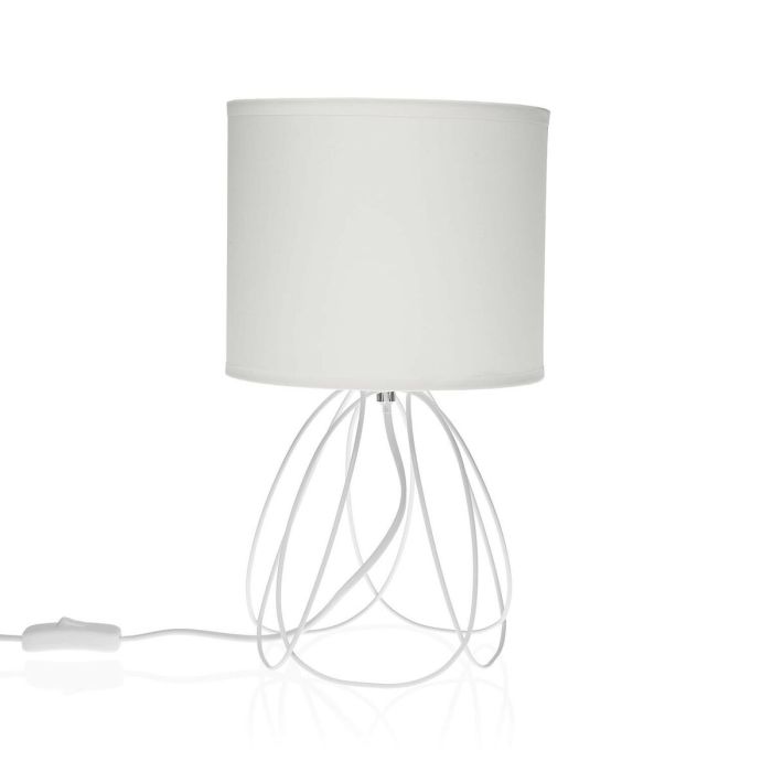 Lámpara de mesa Versa Mila Blanco 20 x 36 cm Metal