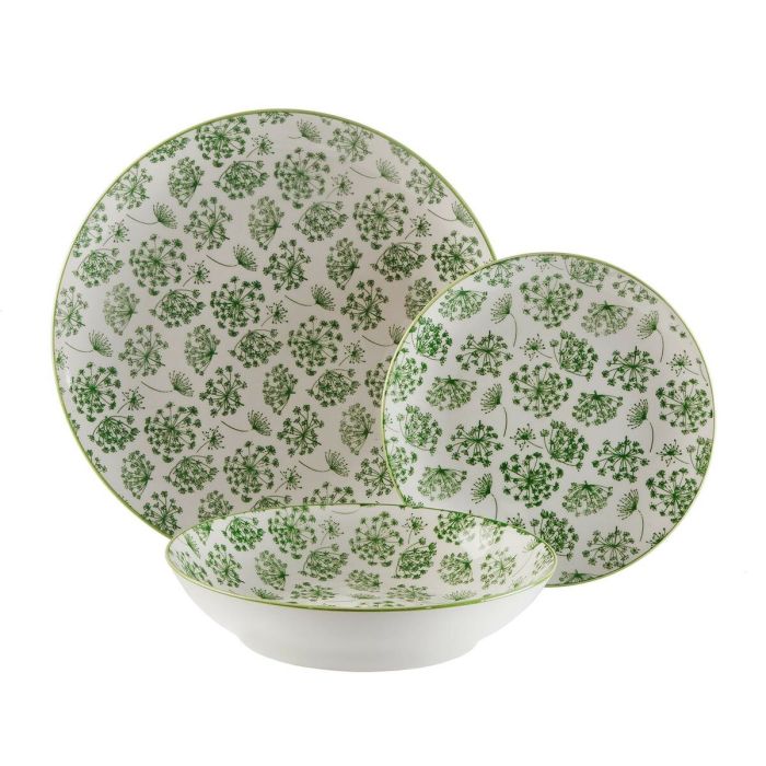 Set de Vajilla Versa Amada Verde Porcelana 18 Piezas