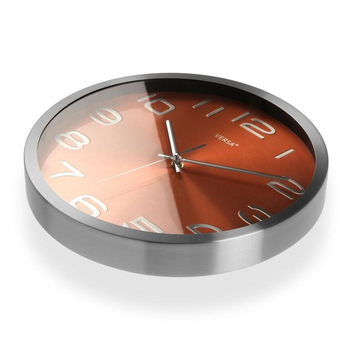 Reloj de Pared Versa Naranja Aluminio (4 x 30 x 30 cm) 1