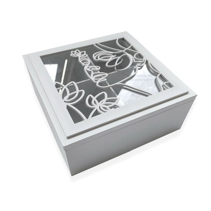 Caja Decorativa Versa Madera MDF 20 x 8 x 20 cm