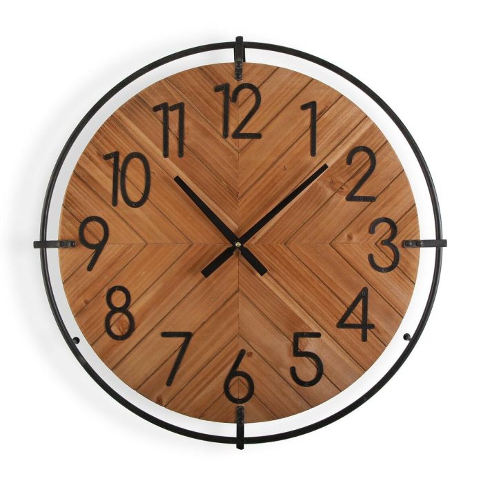 Reloj de Pared Versa Metal Madera MDF Madera MDF y metal 4,5 x 60 x 60 cm