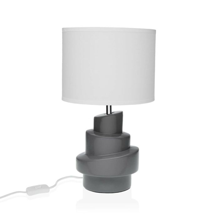 Lámpara de mesa Versa Gris Blanco Cerámica 40 W 20 x 35 cm