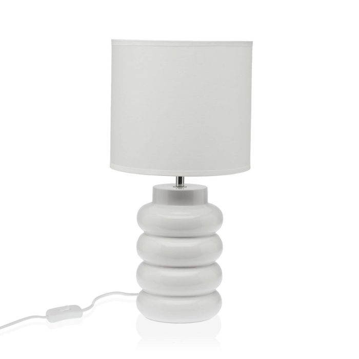 Lámpara de mesa Versa Blanco Cerámica 60 W 20 x 40 cm
