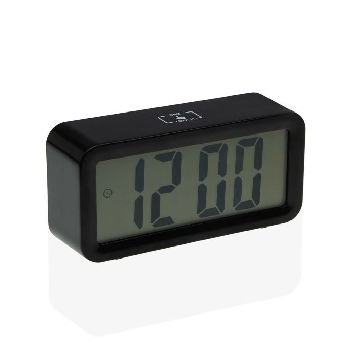 Reloj-Despertador Versa Negro Metal 3,9 x 6,5 x 13,4 cm