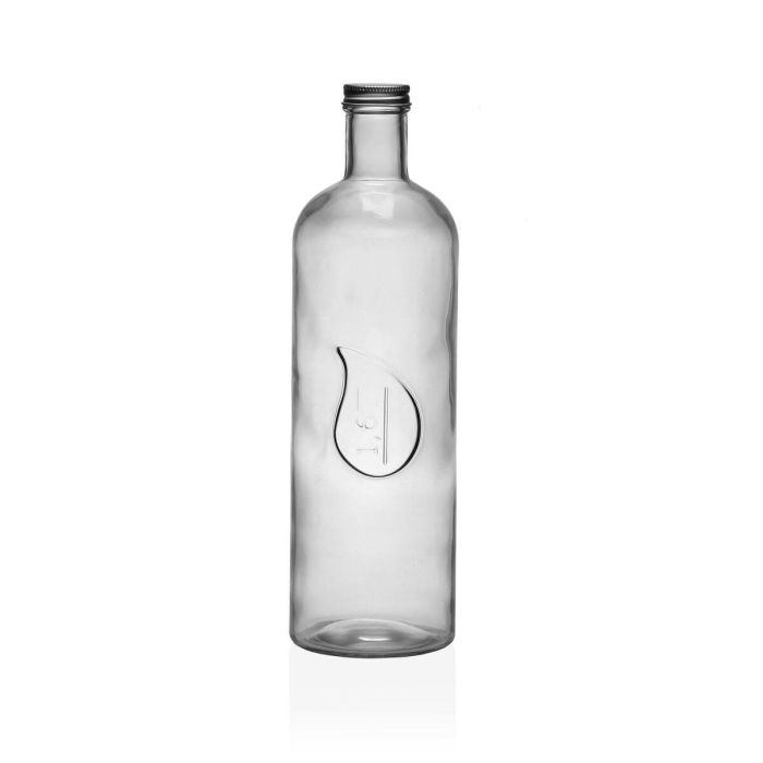 Botella Versa 1,6 L Gota Vidrio Aluminio 9,8 x 32,5 x 9,8 cm