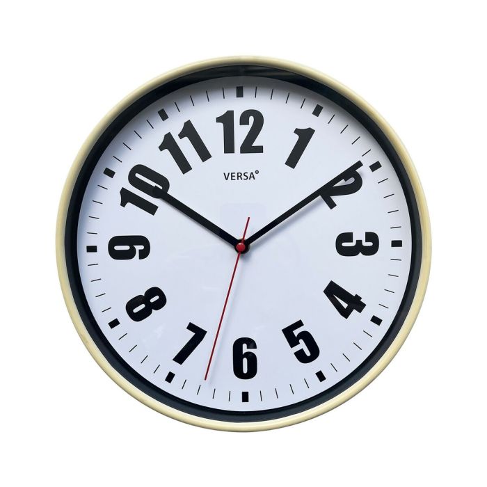 Reloj de Pared Versa Blanco Plástico 4 x 30 x 30 cm