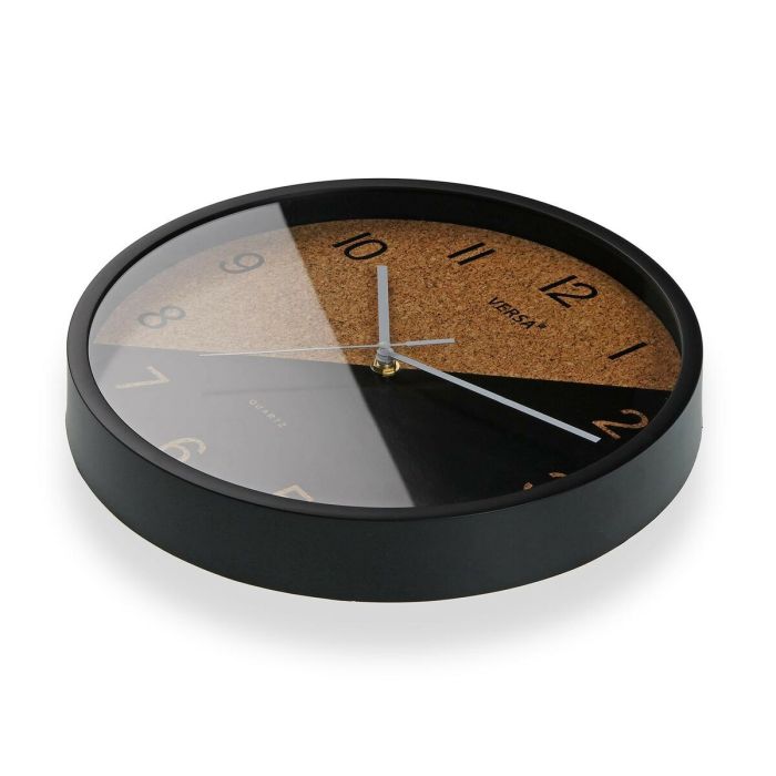 Reloj de Pared Versa Negro Plástico 4,5 x 30 x 30 cm 3