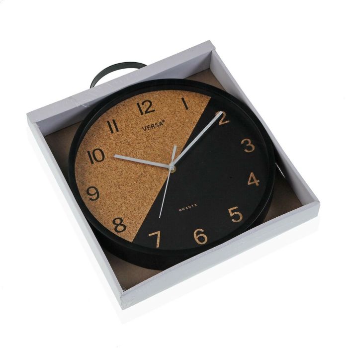 Reloj de Pared Versa Negro Plástico 4,5 x 30 x 30 cm 1
