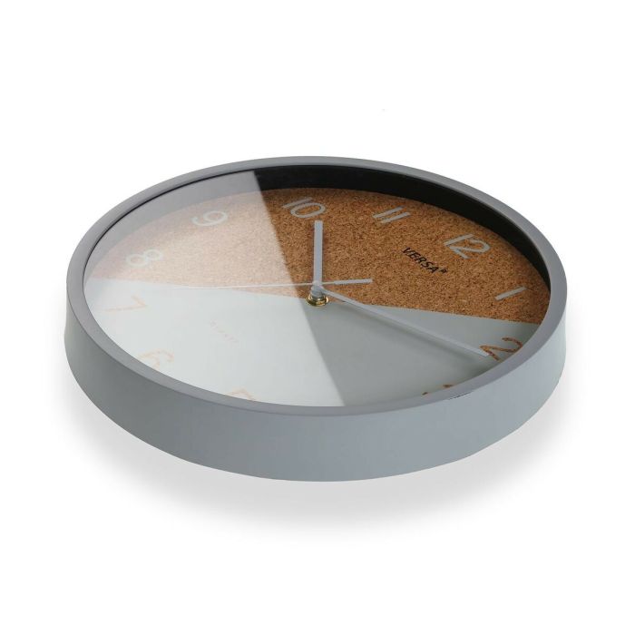 Reloj de Pared Versa Cork Gris Plástico 4,5 x 30 x 30 cm 2