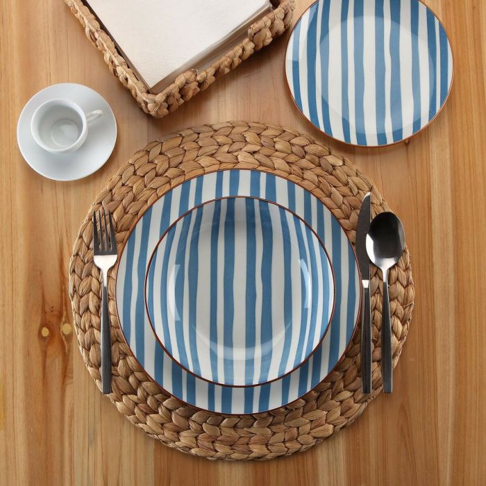 Set de Vajilla Versa Venecia 18 Piezas Azul Porcelana 1