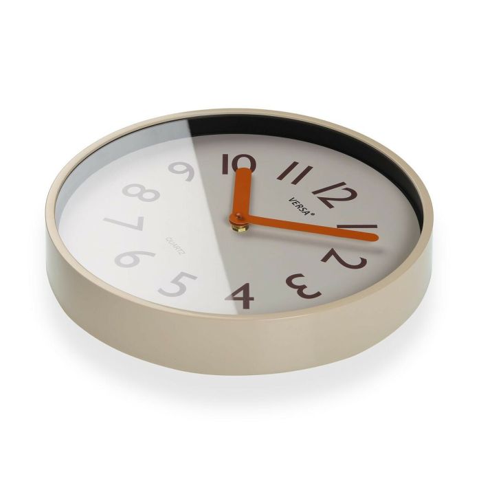 Reloj de Pared Versa Crema Plástico Cuarzo 4 x 30 x 30 cm 3