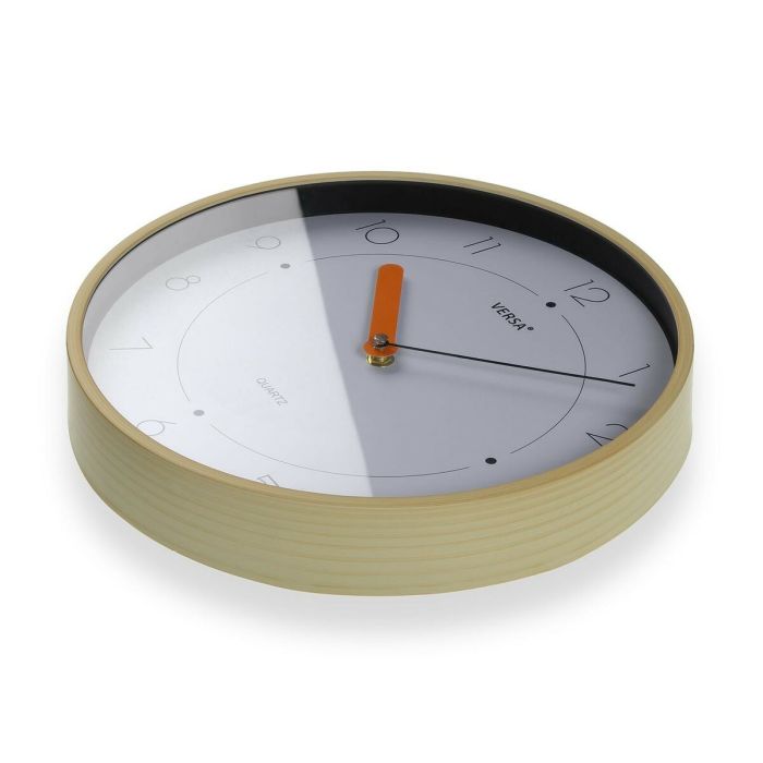 Reloj de Pared Versa Blanco Marrón Plástico Cuarzo 4 x 30 x 30 cm 3