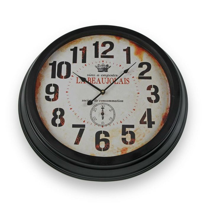 Reloj de Pared Versa Beaujolais Metal 4 x 58 x 58 cm