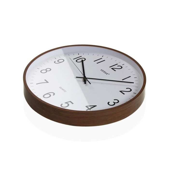 Reloj de Pared Versa Plástico Cuarzo Madera MDF 5 x 35 x 35 cm 3