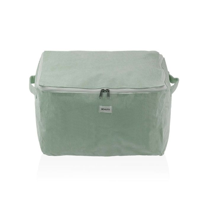 Caja de Almacenamiento Versa Corduroy 38 x 26 x 26 cm Verde